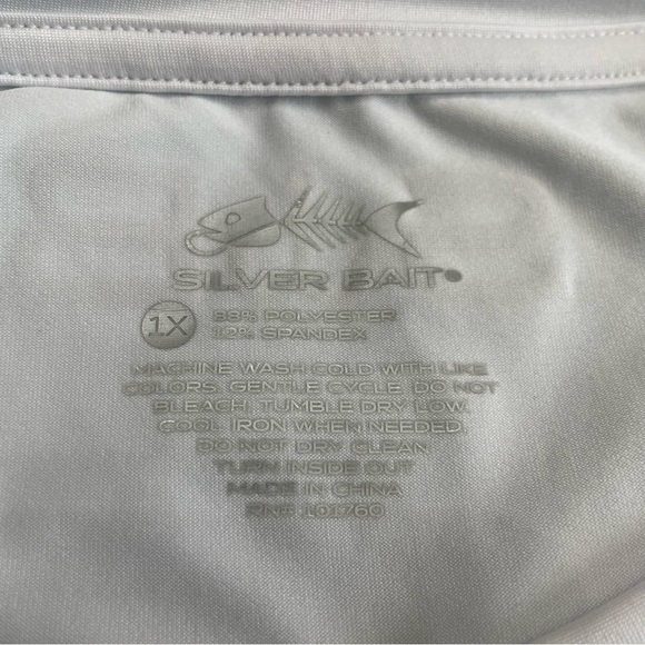 Women’s Silver Bait Ombre Long Sleeve Tee 1X Gorpcore Performance Wear Lake - Picture 7 of 9